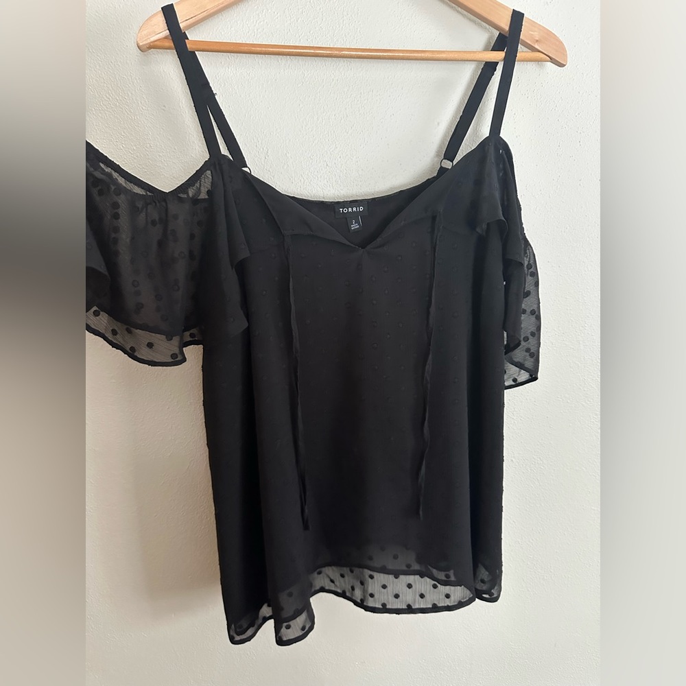 Torrid off the shoulder black top